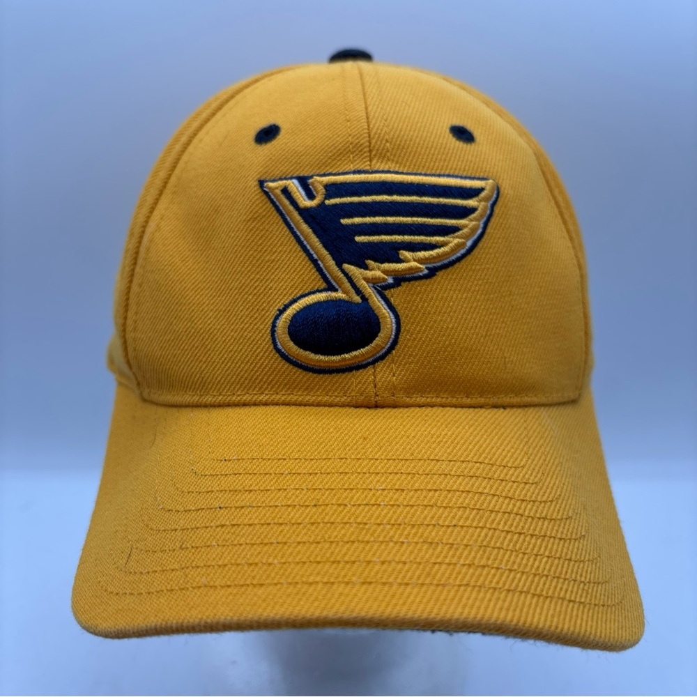 Puma St Louis Blues NHL Vintage Yellow SnapBack Baseball Hat OSFM